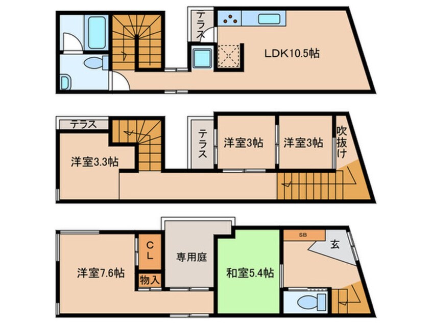 間取図 真法院町デザイナーズ戸建