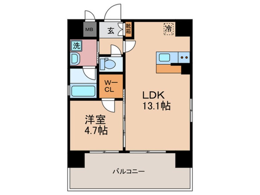 間取図 ベラジオ京都河原町Ⅱ(701)