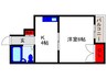 箕輪ハイツ 1Kの間取り