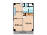 ライクビル 2DKの間取り