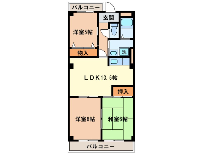 間取図 パピヨン５６５