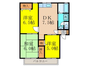 間取図 セジュ－ル大桐