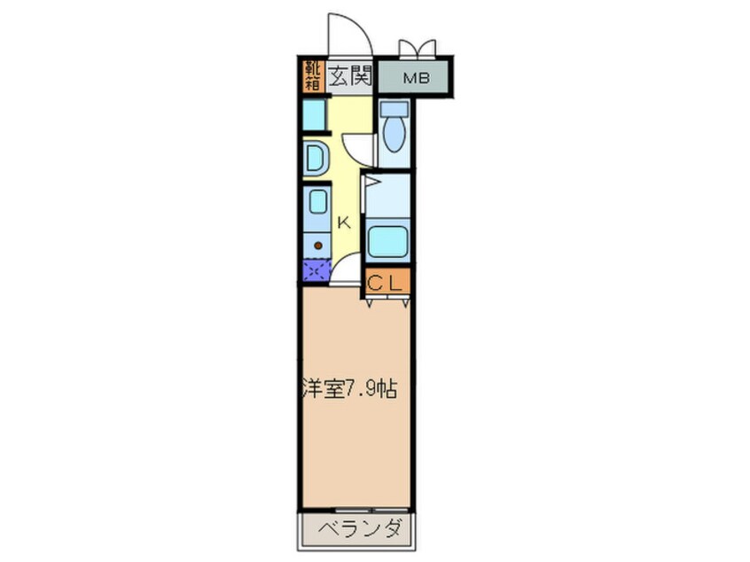 間取図 ﾛｲﾔﾙﾋﾙ神戸三ノ宮（702）