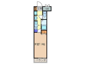 間取図 ﾛｲﾔﾙﾋﾙ神戸三ノ宮（702）