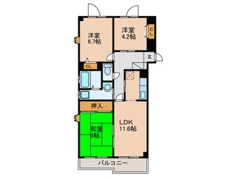 間取図 サンフレンド長坂