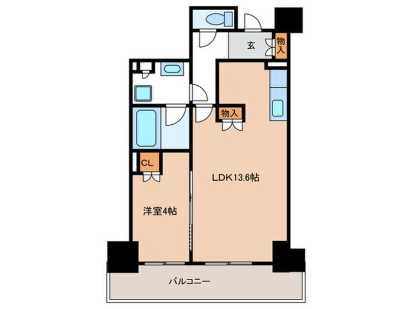 間取図 ローレルタワー堺筋本町(514)