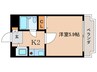 プレステージ住吉 1Kの間取り