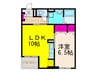 グランド　ライン 1LDKの間取り