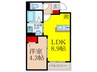 アート吹田藤が丘 1LDKの間取り