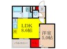 アート吹田藤が丘 1LDKの間取り