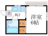 コーポタニグチ 1Kの間取り