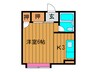 小川ハイツ 1Kの間取り