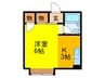 小川ハイツ 1Kの間取り