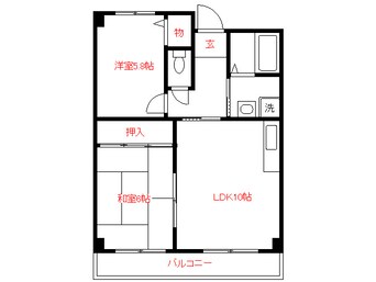 間取図 フラット６