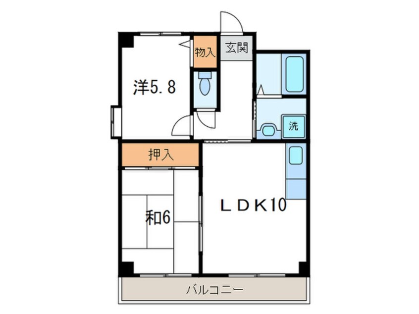 間取図 フラット６