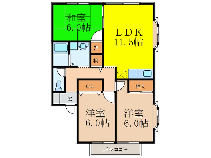 間取り図 ｴｰﾃﾞﾙﾊｲﾑ