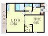 京都アートステイ西陣捨松 1LDKの間取り