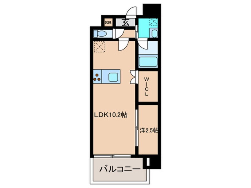 間取図 セレニテフラン谷町四丁目