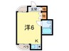 アイユ－ハウス 1Rの間取り