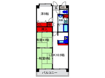 間取図 ロイヤルヒルズ待兼山