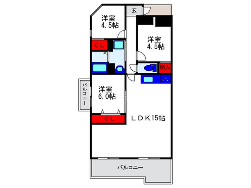 間取図 ロイヤルヒルズ待兼山