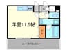 西宮アネックス 1Rの間取り