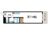 グラン上桂 1Kの間取り
