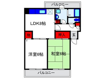 間取図 アヴィタション岡町