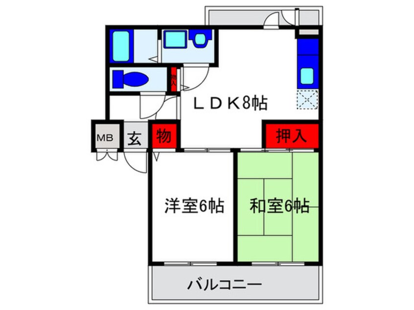 間取図 アヴィタション岡町