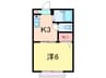 甲南山手フラッツ東棟 1Kの間取り