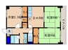 グリーン茨木 3DKの間取り