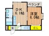 ピコットⅠ 1DKの間取り