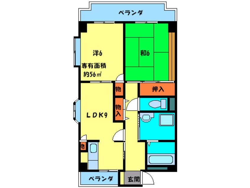 間取図 エルファミーレ富田林