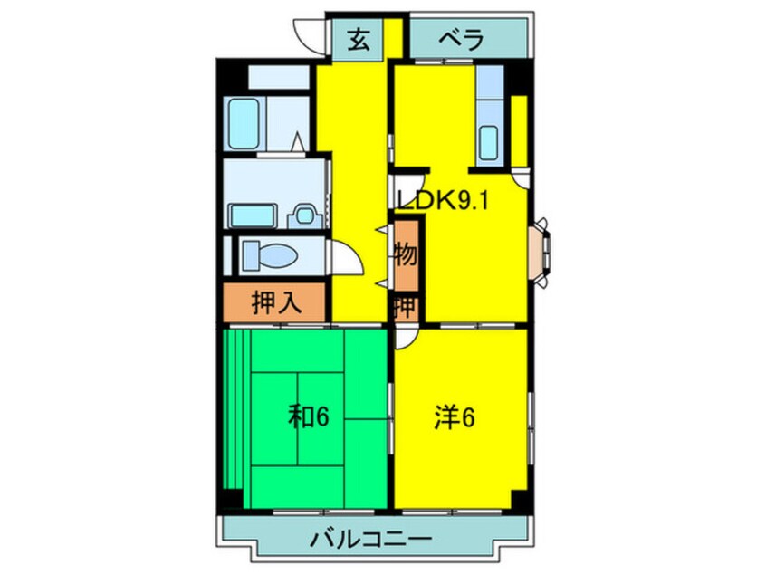 間取図 エルファミーレ富田林