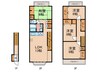 中京区亀屋町貸家 4LDKの間取り