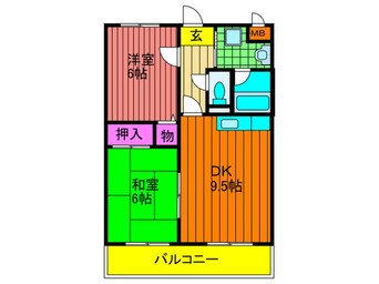 間取図 フィ－ルズ田中Ⅱ