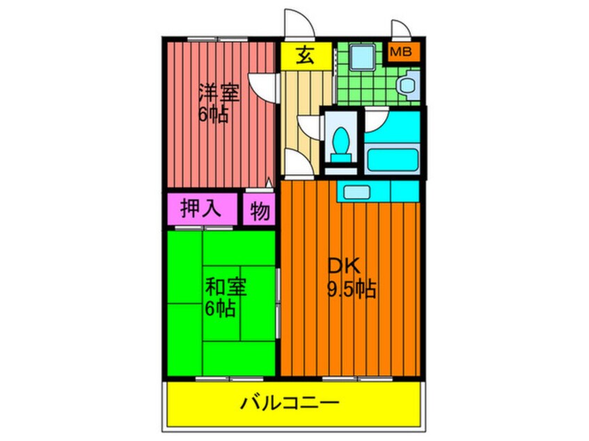 間取図 フィ－ルズ田中Ⅱ