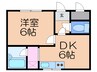 エクセルライフ姫里 1DKの間取り