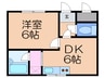 エクセルライフ姫里 1DKの間取り