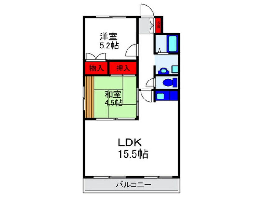 間取図 ナカツカハイツ