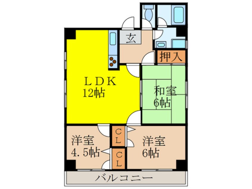 間取図 コンフィデンス・ヒノキ