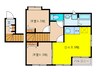 レストうねの 2DKの間取り