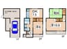 ガレージハウス中石切 3DKの間取り