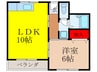 山川ﾊｲﾂﾉｰｽｻｲﾄﾞ 1LDKの間取り