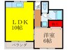 山川ﾊｲﾂﾉｰｽｻｲﾄﾞ 1LDKの間取り
