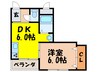 ノアーズ・アーク千里山田 1DKの間取り