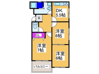 間取図 上野芝A団地1号棟(1015)