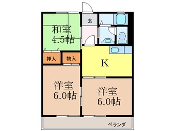 間取図 中西ハイツＣ棟