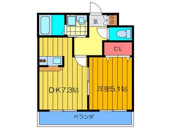 間取図 シェ－ン・ヴェレ