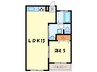 西明石ハイツ 1LDKの間取り